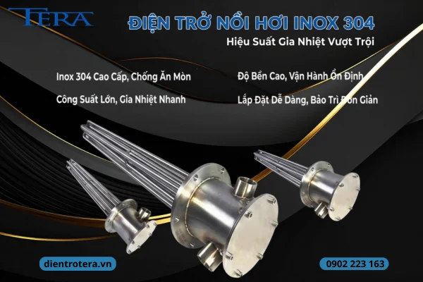 Điện Trở Nồi Hơi Inox 304 (24kW): Hiệu Suất Cao, Bền Bỉ Tại Tera